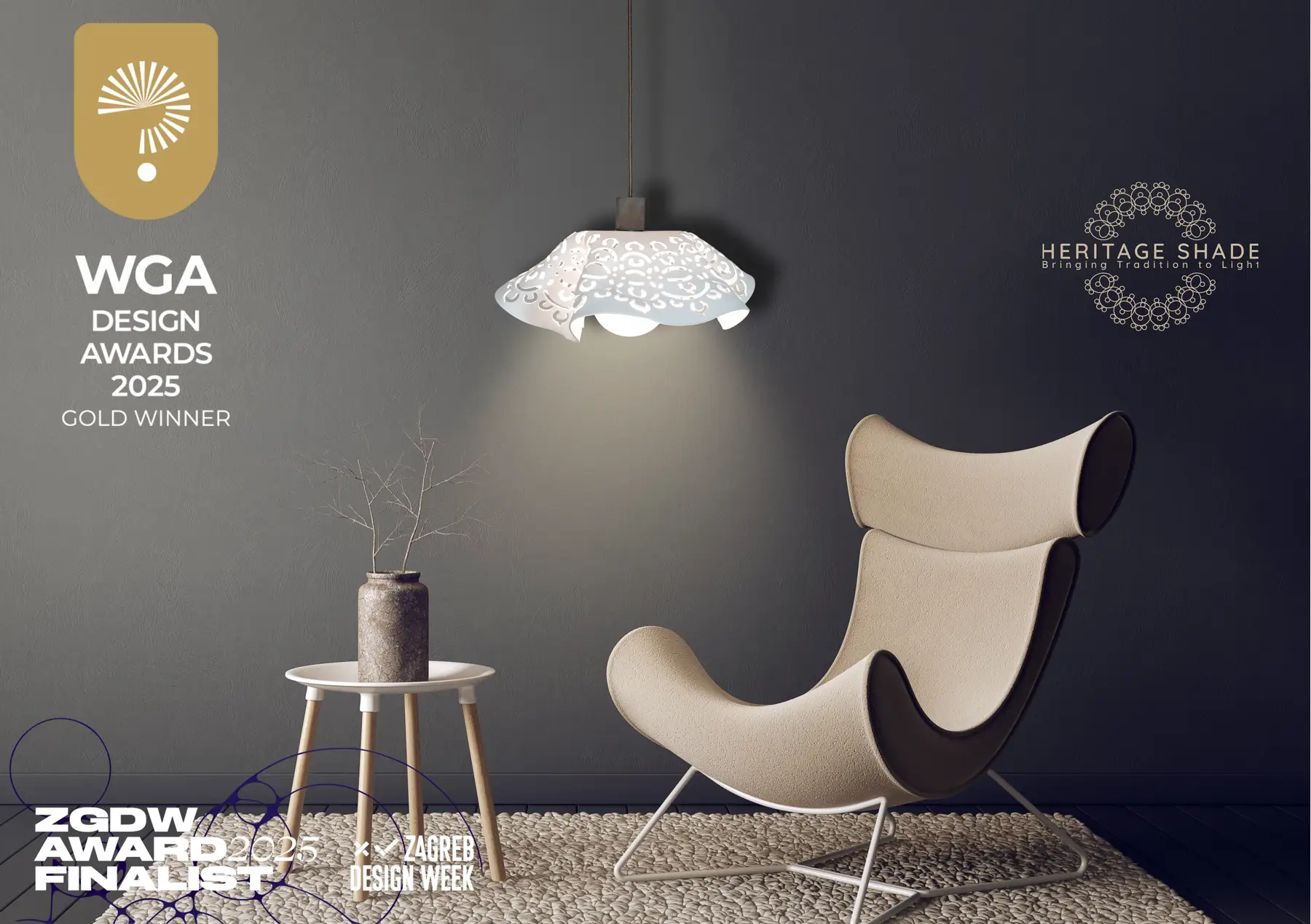 Heritage Shade - handwoven lamp